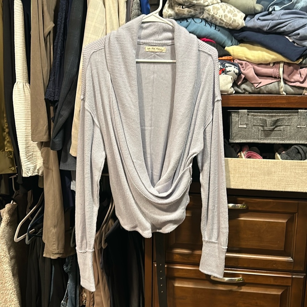 Free People cross sweater with raglan sleeves-Large